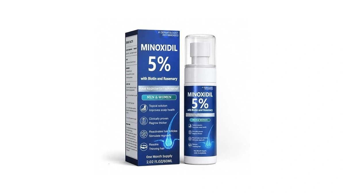 Minoxidil For Men And Women, Hair Growth Serum With Biotin,