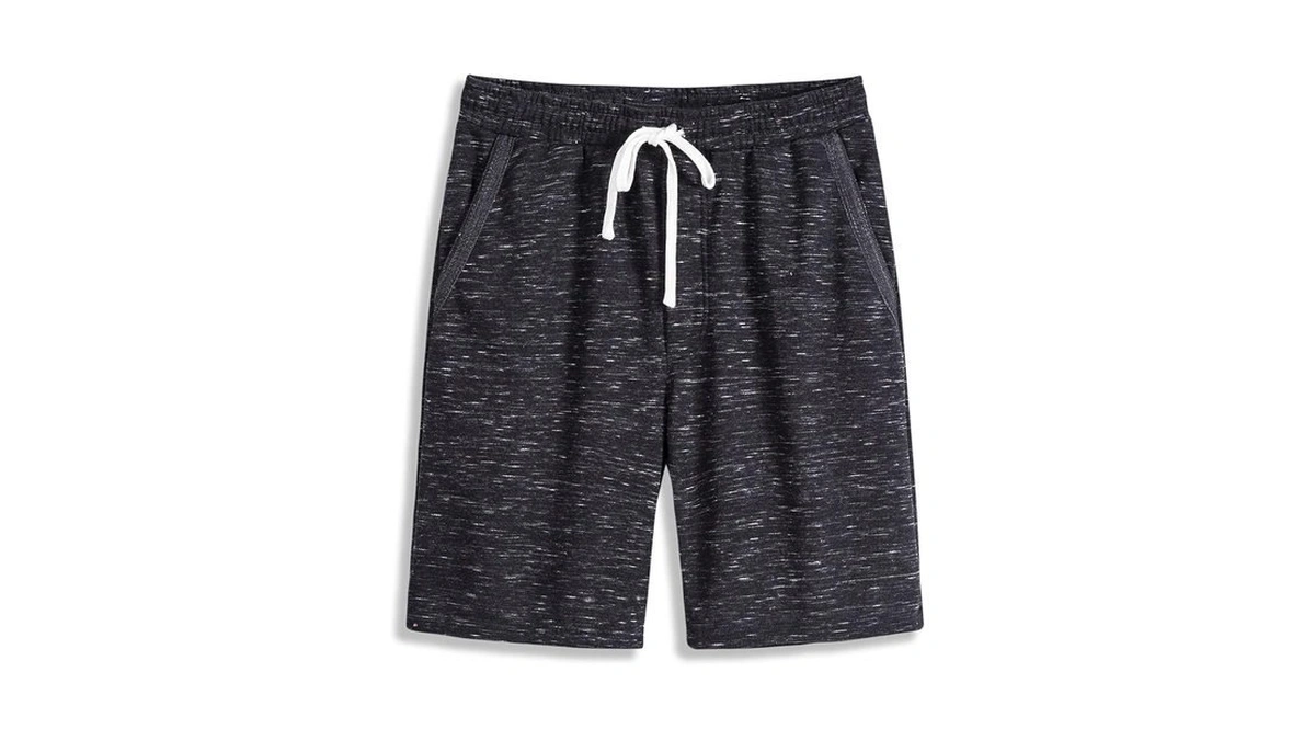 Vancoog Men’s Casual Cotton Knit Short Drawstring Elastic Yoga Gym