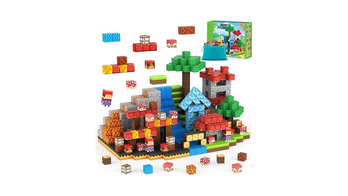 Tenyeah Magnetic Blocks Game - Build Mine Magnet Video Game