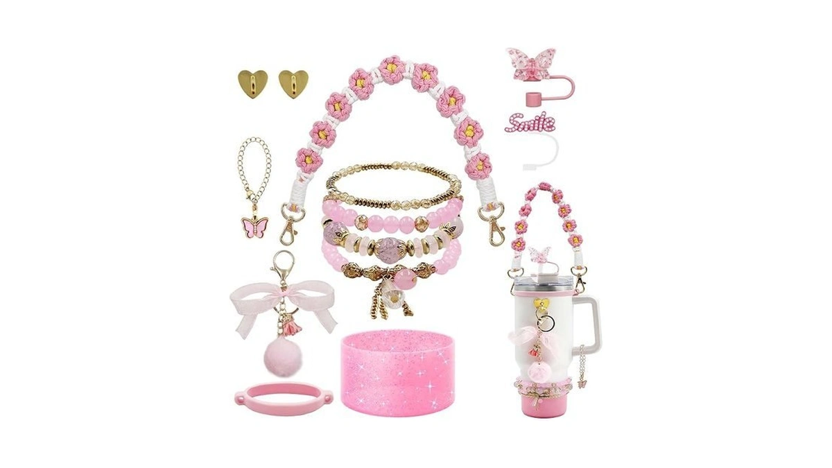 Snail Garden 13pcs Accessories Set For Stanley Cup Include Beads