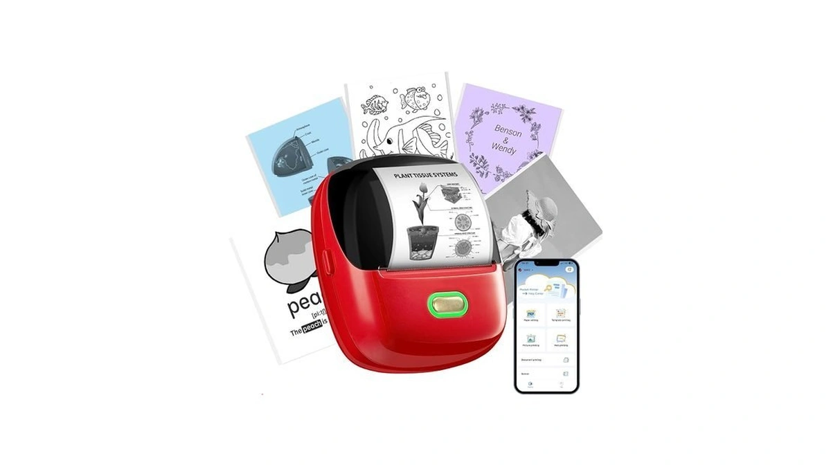 Orgsta Sticker Printer, 300 Dpi Ultra-clear Mini Portable Sticker Maker