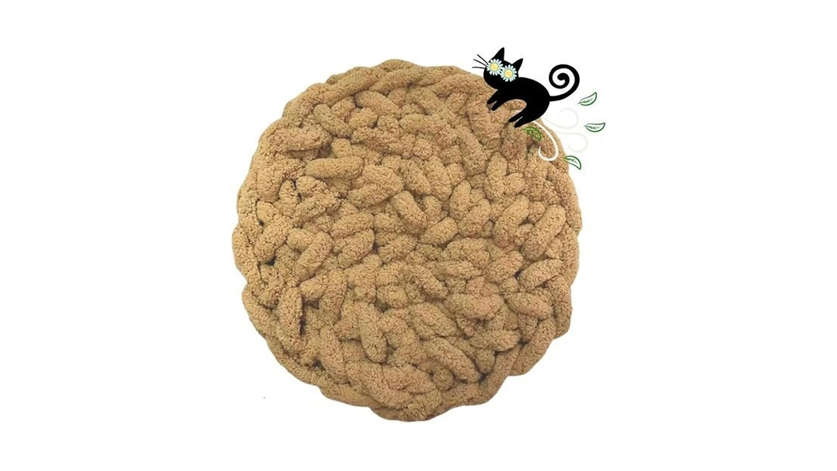 Urnat Cat Extra-soft Kneading Mat, Handmade Washable Round Cat Pad