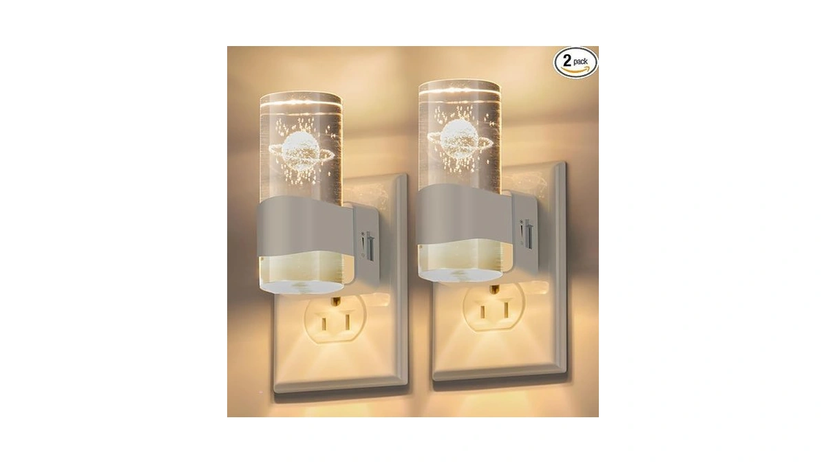 Flmaqe Led Night Light 2 Pack, Dimmable, Dusk To Dawn