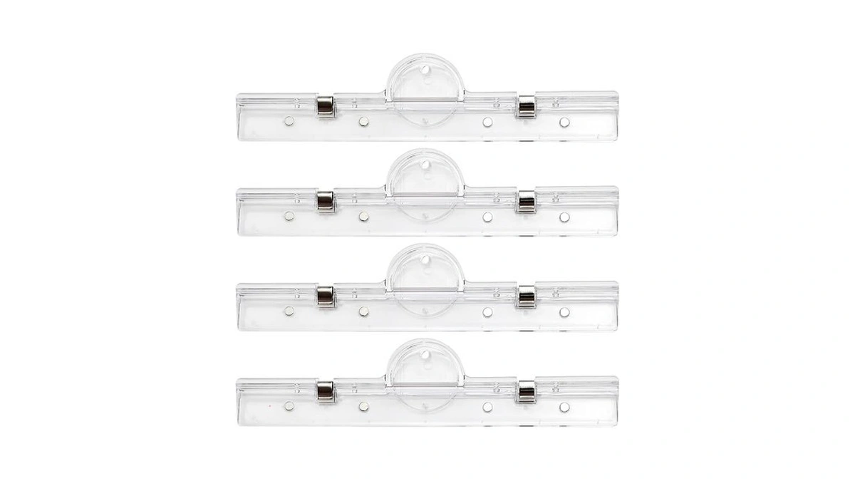 4 Pack Large Magnetic Clips, Transparent Binder Clips With Magnet
