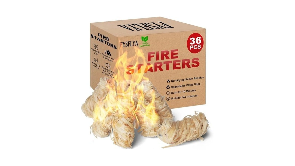 Fysflya 36pcs Fire Starter-natural Fire Starters For Campfires, Bbq, Fireplaces,