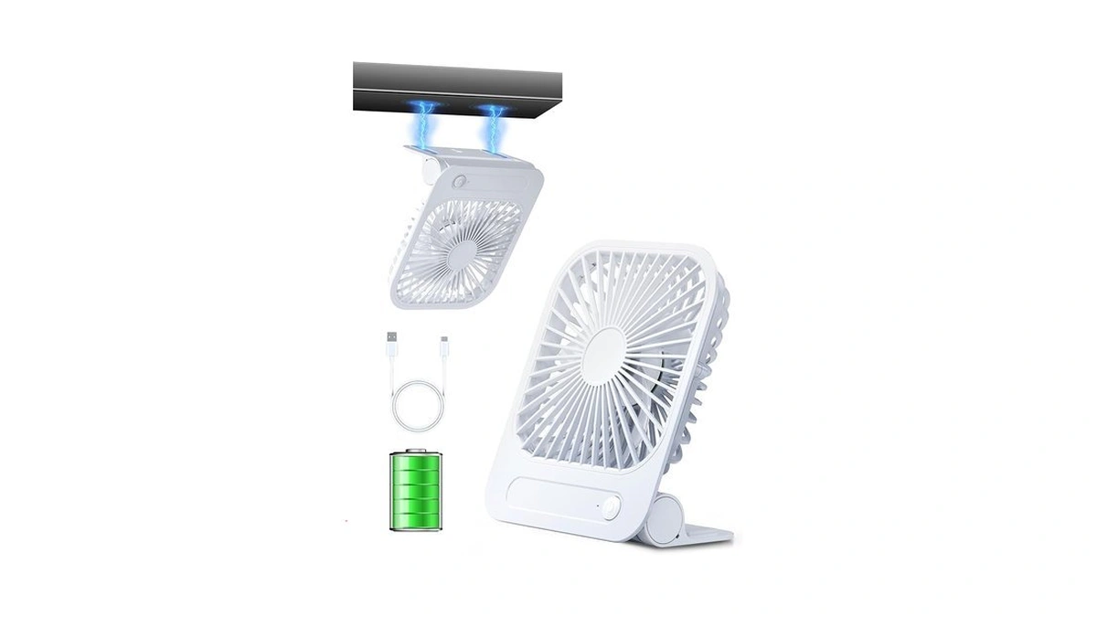 Scenein Usb Desk Fan With Magnetic Base, Portable Fan For