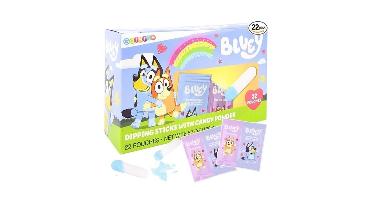 Bluey Dipping Sticks With Candy Powder Classroom Exchange Kit, Individual