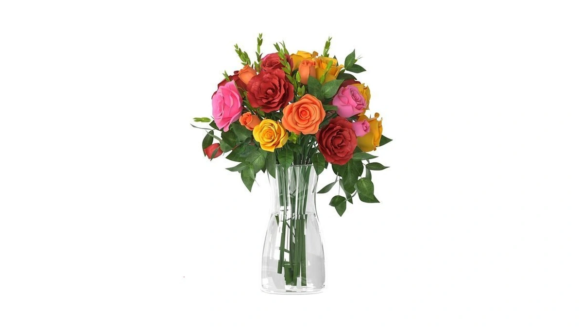 Der Rose 8 Inch Clear Glass Flower Vases For Flower