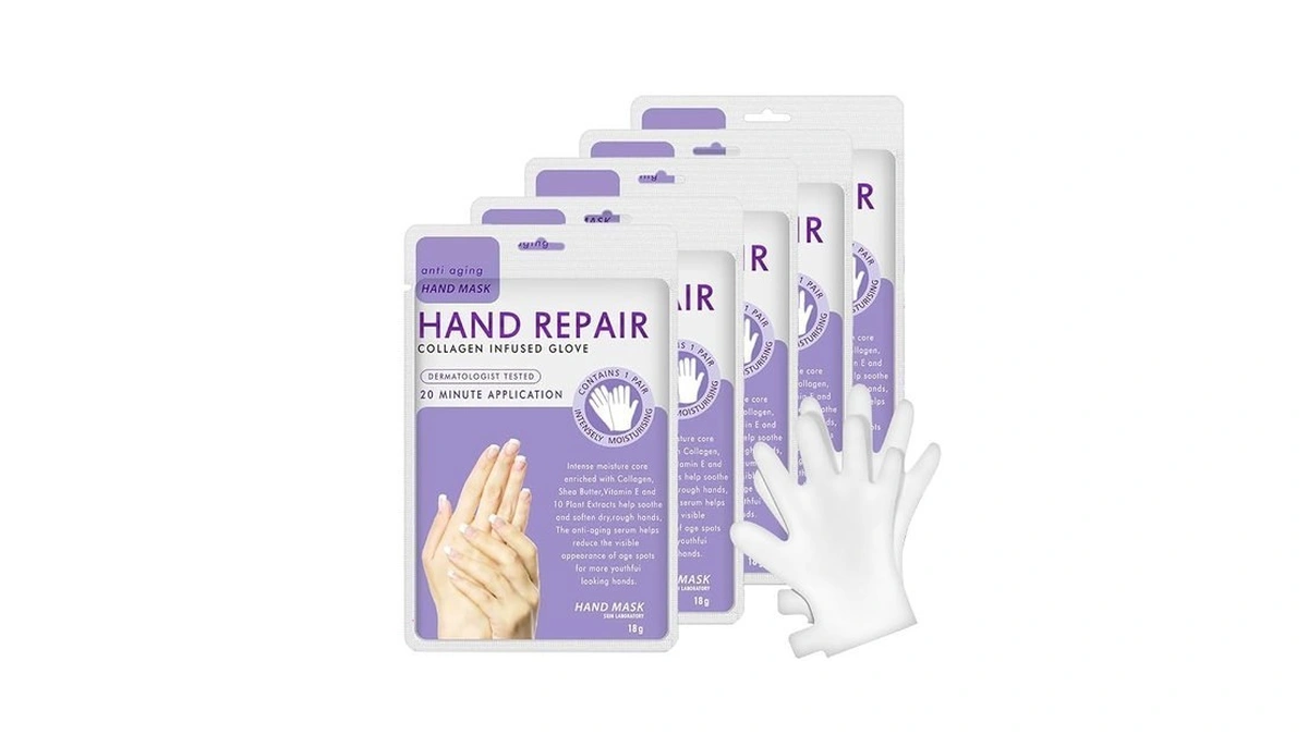 Liefiet Hand Peel Mask Moisturizing Gloves 5pack, Hydrating Hand Masks