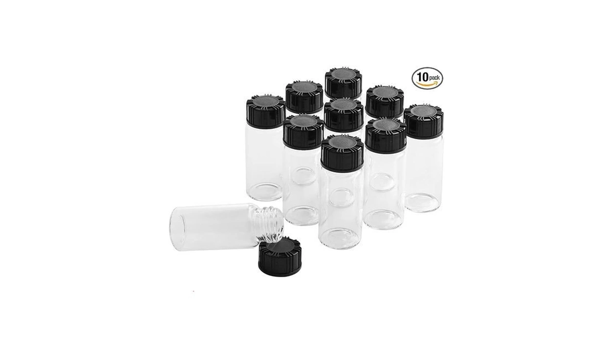 Kesell 10ml Glass Spice Jars 10 Pcs Small Spice Containers