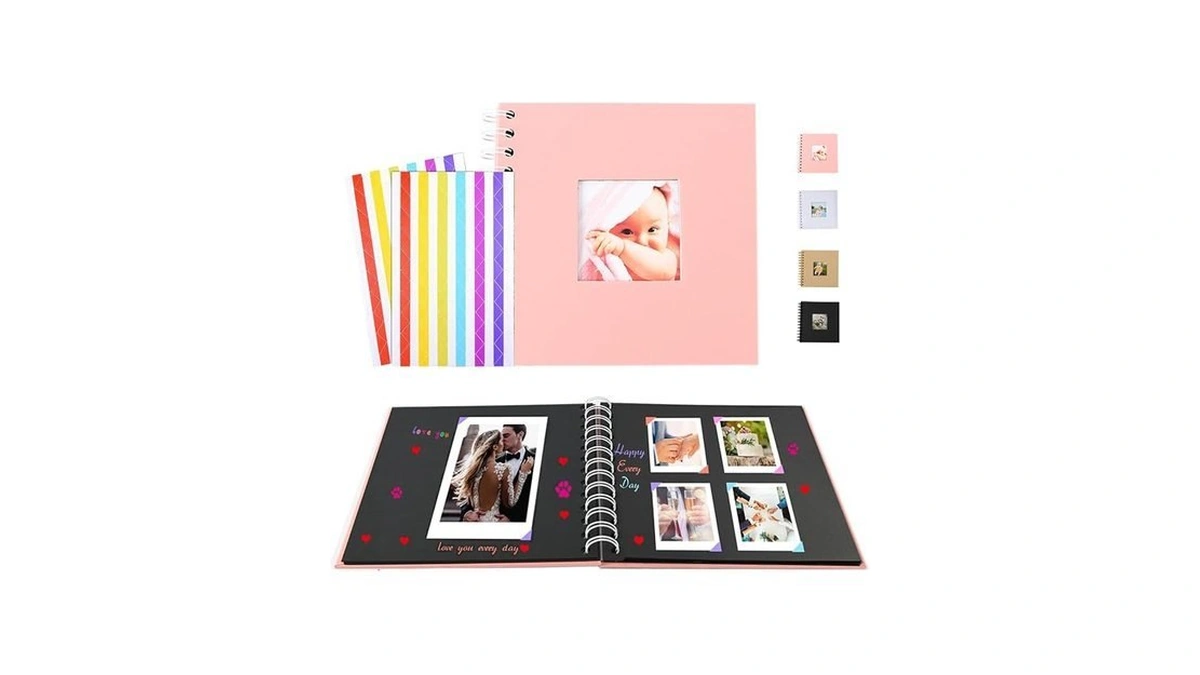 Scrapbook Photo Album With Black Paper Pages,diy Scrapbook Album Black