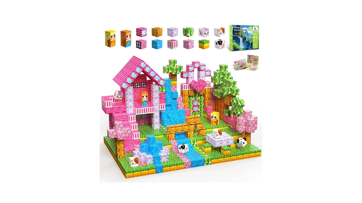 Ssawer Magnetic Blocks Building Toys For Kids, 48 Pcs Magnetic