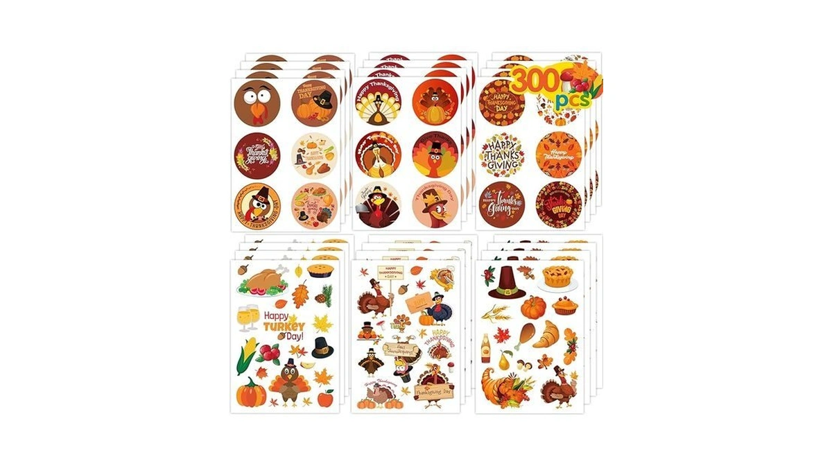 Miss Fantasy Thanksgiving Stickers For Kids Fall Stickers Happy Thanksgiving