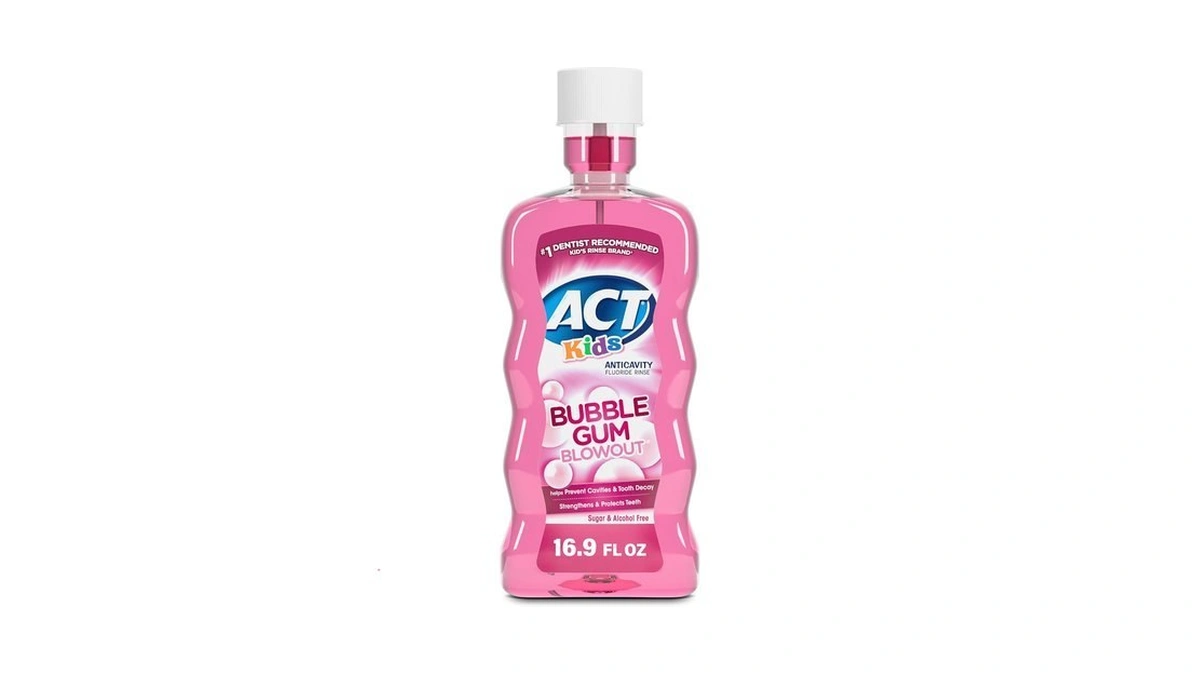 Act Kids Anti-cavity Fluoride Rinse, Bubble Gum Blowout, 16.9 Oz