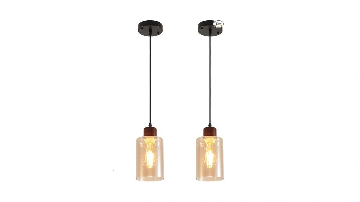 Modern Wood Pendant Lighting For Kitchen Island, Farmhouse Pendant Light