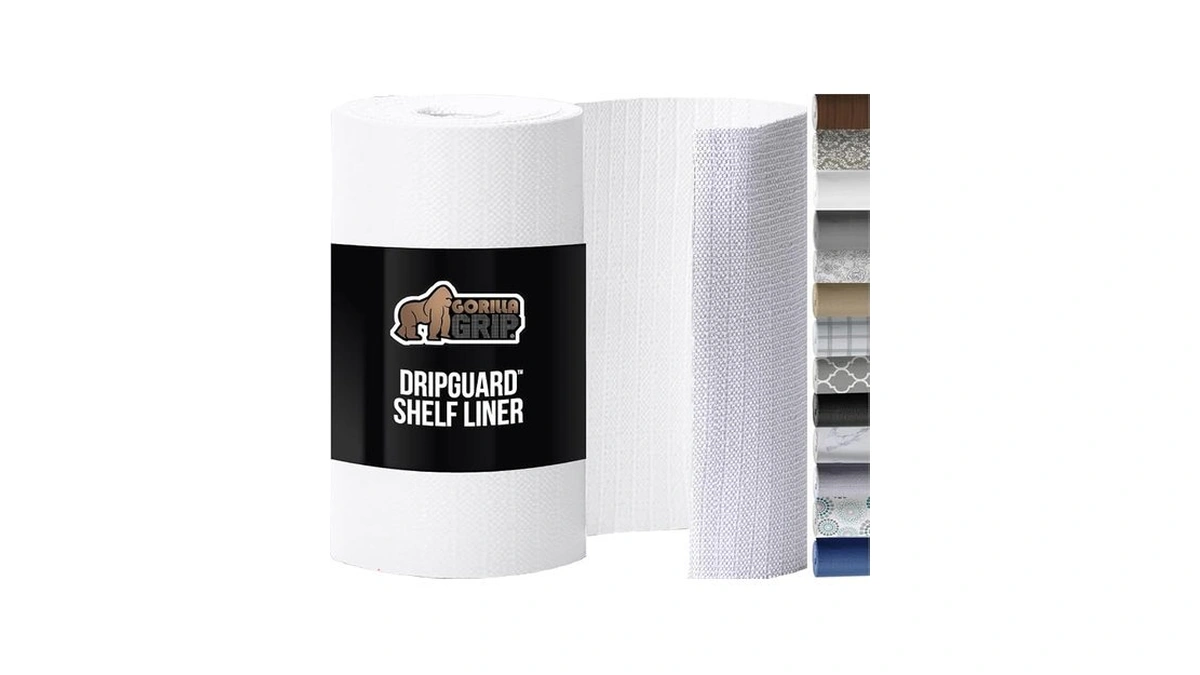 Gorilla Grip Dripguard Shelf Liner, Non-adhesive Drawer And Kitchen Cabinet