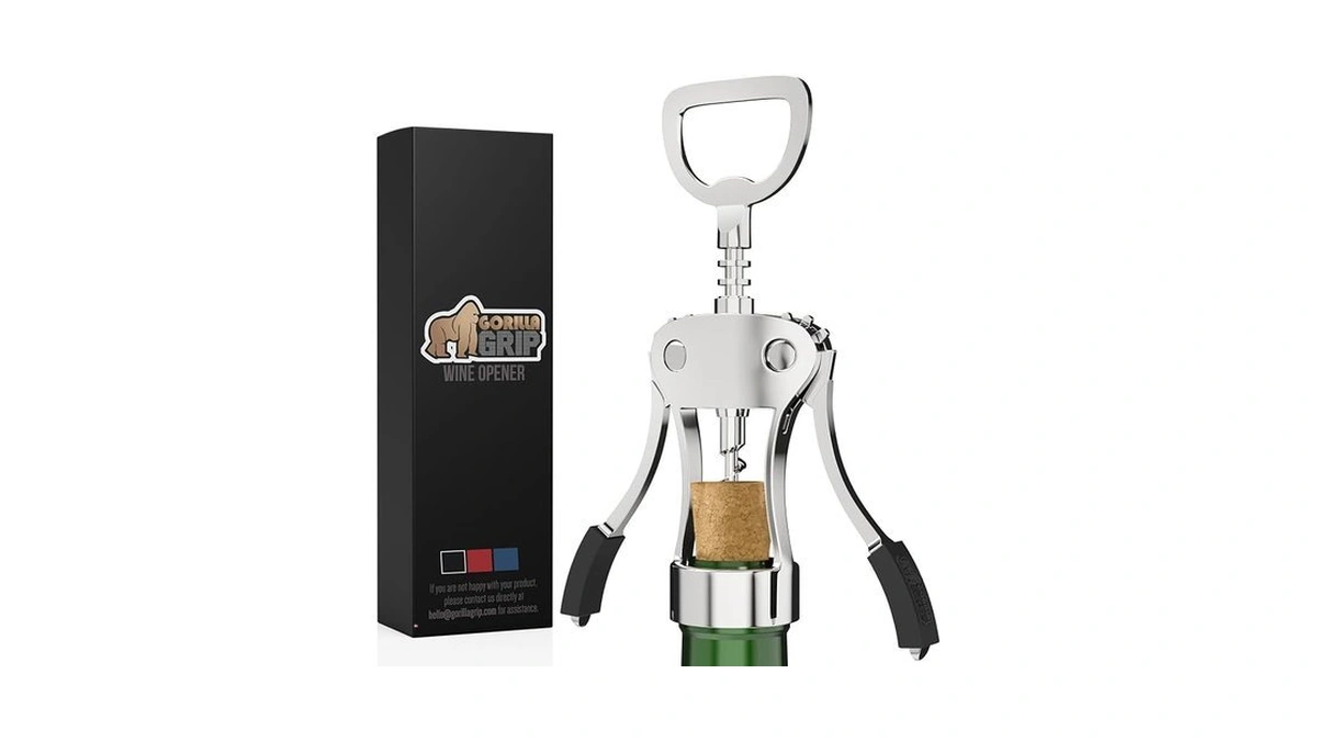Gorilla Grip Bpa-free Premium Wine Opener, Easy To Use Smooth