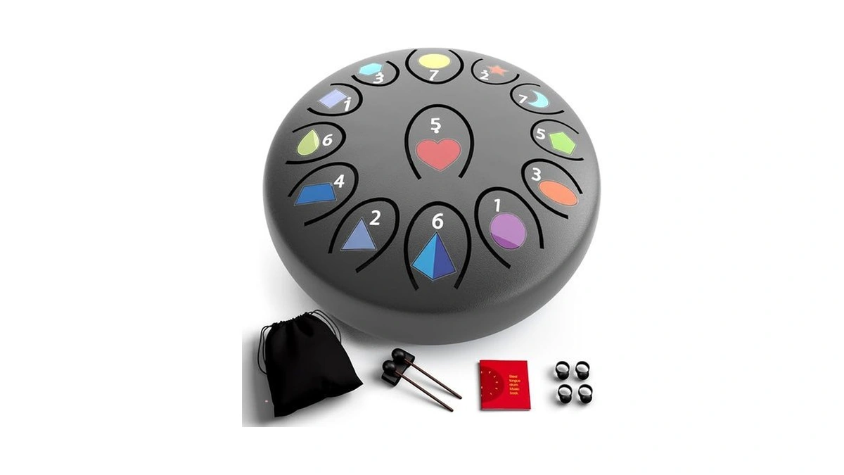 Rain Drum For Outside Garden, Steel Tongue Drum 6.8 Inch