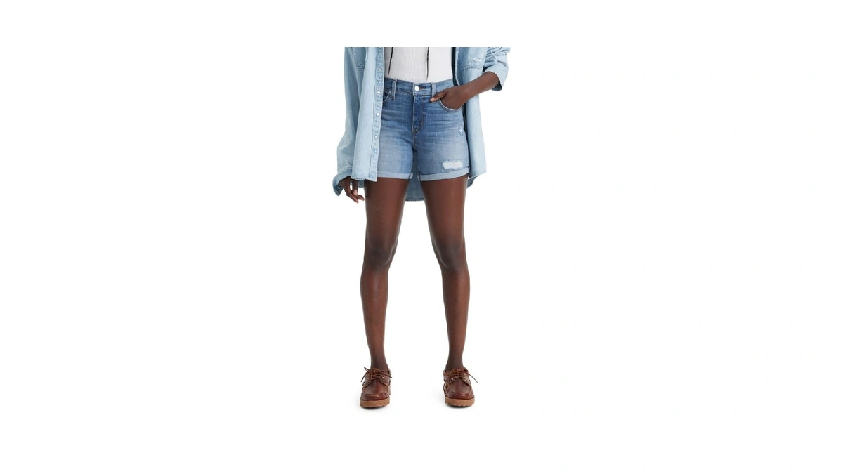 Levi's Women's Mid Length Shorts (also Available In Plus), (new)