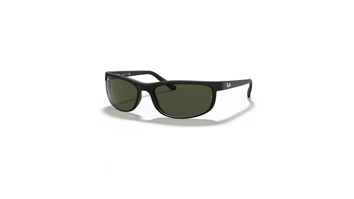 Ray-ban Mens Rb2027 Predator 2 Rectangular Sunglasses, Black/ Matte Black/g-15