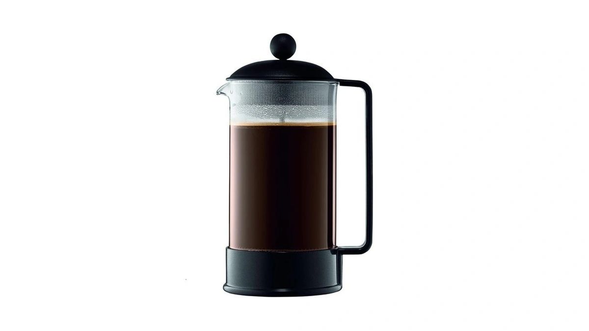 Bodum 34oz Brazil French Press Coffee Maker, High-heat Borosilicate Glass,
