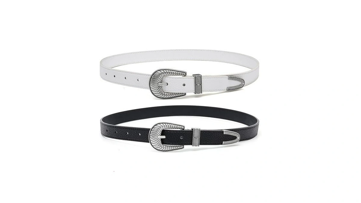 Tanpie 2 Pack Women Belt Ladies Western Vintage Style Belt