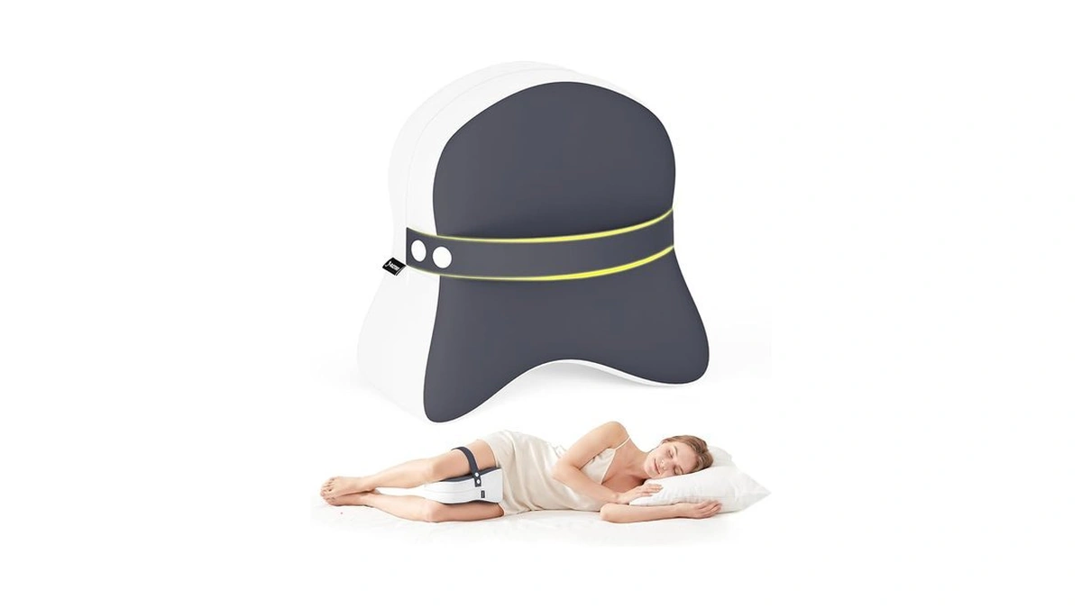 Ruizman Knee Pillow For Side Sleepers - Removable Adjustable Strap