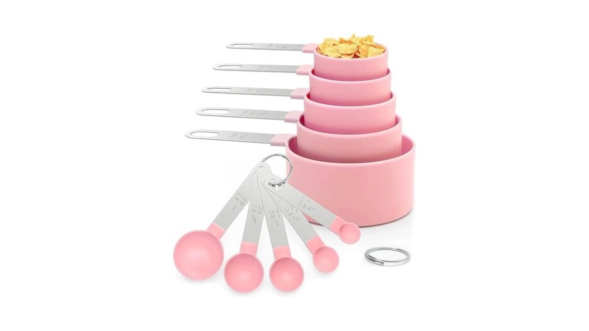 Measuring Cups And Spoons Set, 10 Pieces Stackable Measure Tools
