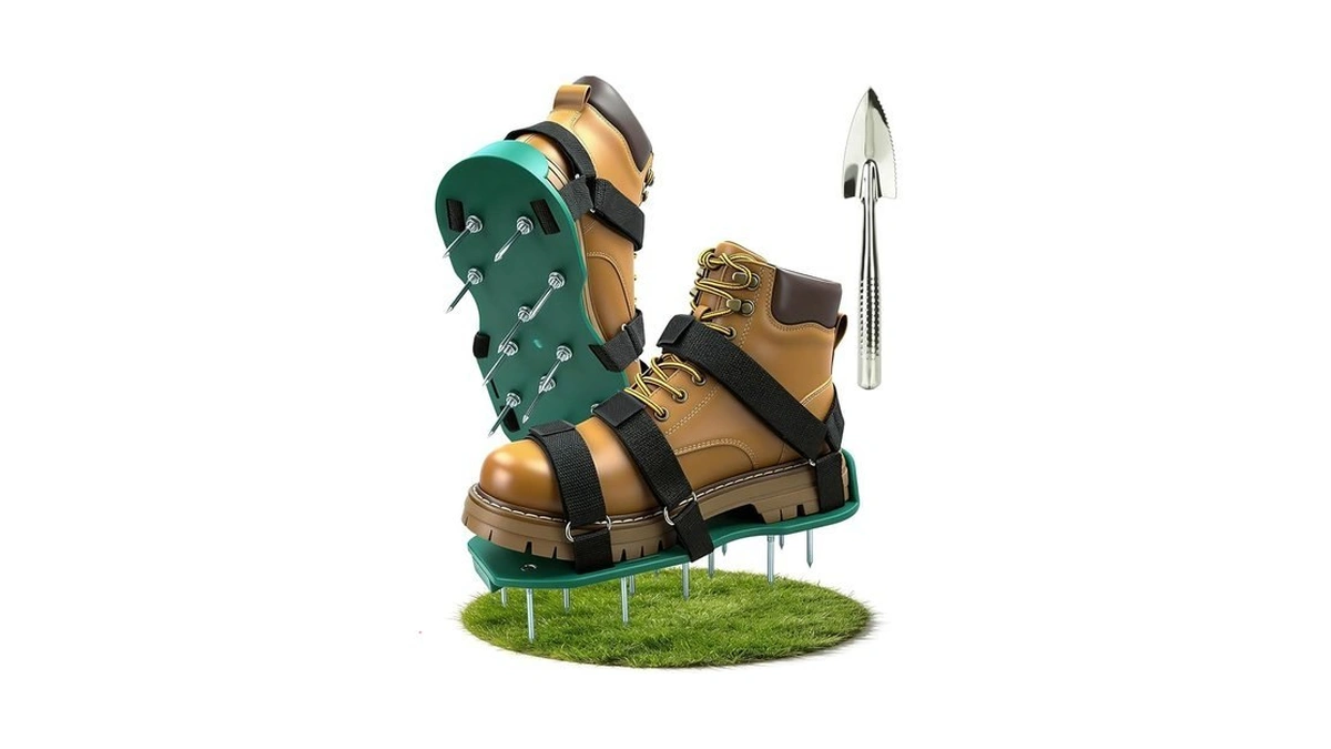 Lawn Aerator Shoes For Grass, Pre-assembled Heavy Duty Aerator Lawn