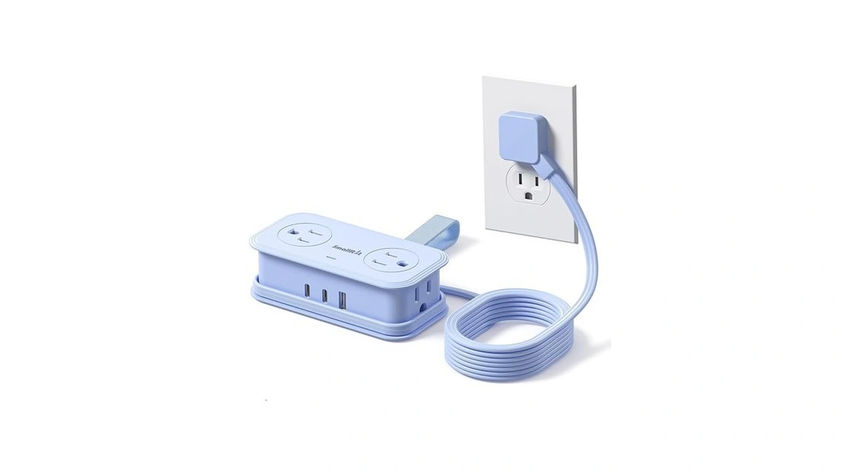 Travel Power Strip, Smallrt Extension Cord With Multiple Outlets, 6.5ft