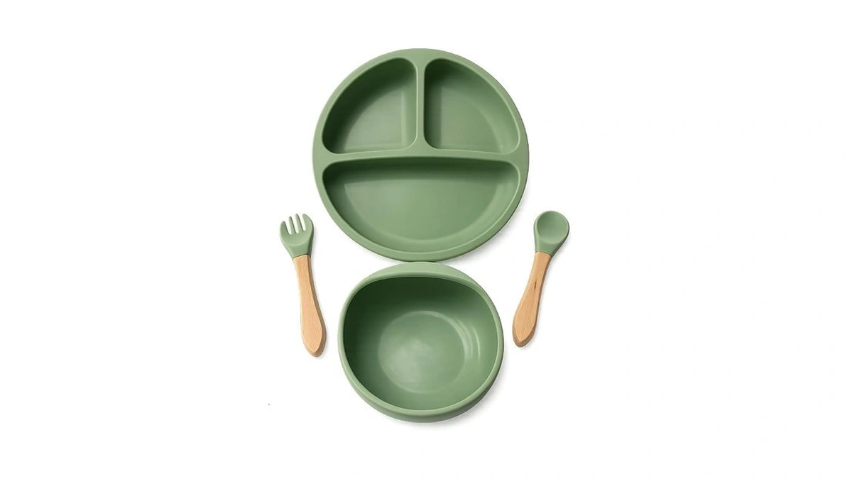 Nurturenest Silicone Toddler Feeding Set – Suction Plate & Bowl,