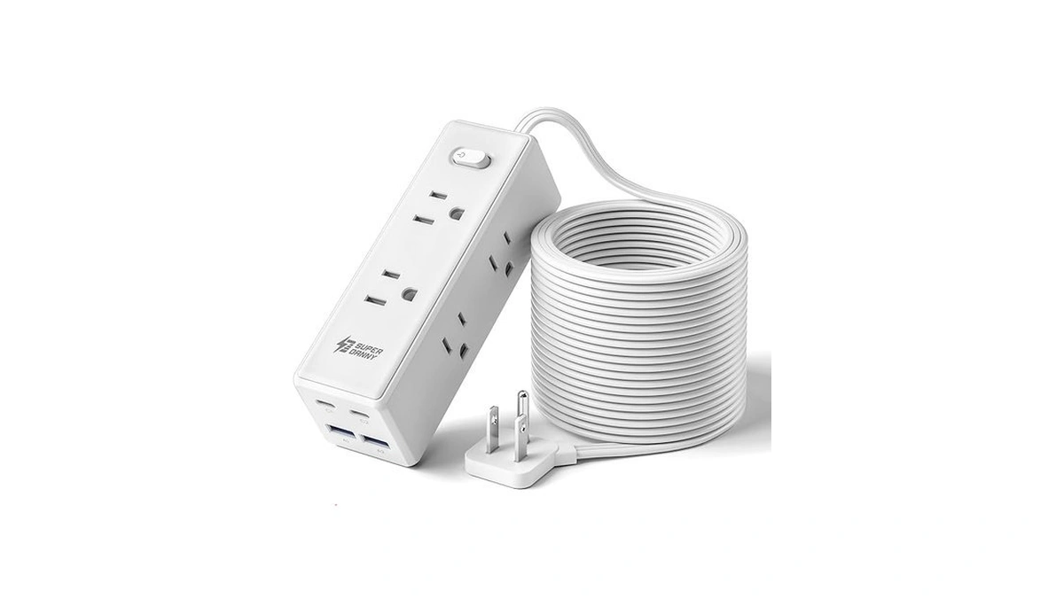 15 Ft Extension Cord With Multiple Outlets, Long Extension With