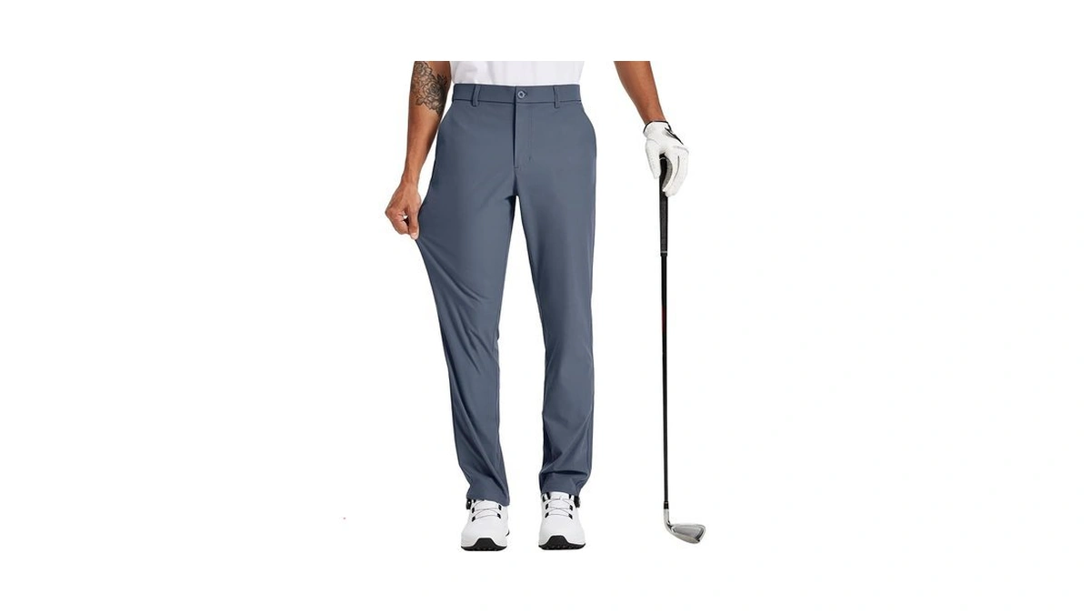 Tyhengta Men's Golf Pants 30"/32"/34" Lightweight Comfy Stretch Work Dress