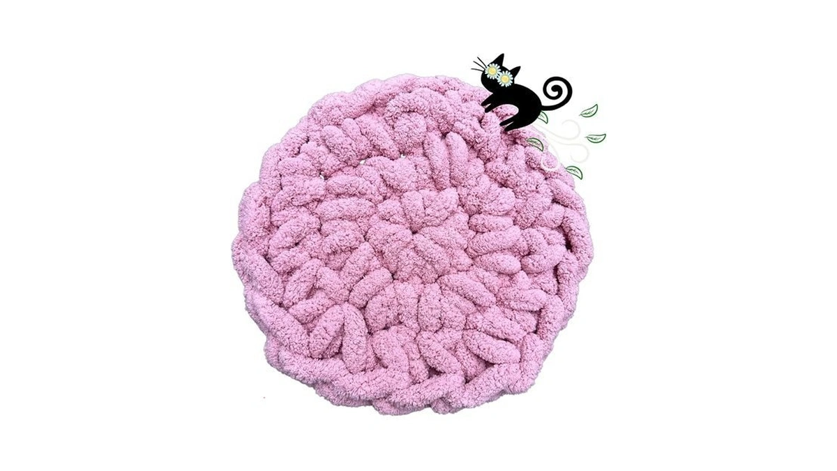 Urnat Cat Extra-soft Kneading Mat, Handmade Washable Round Cat Pad