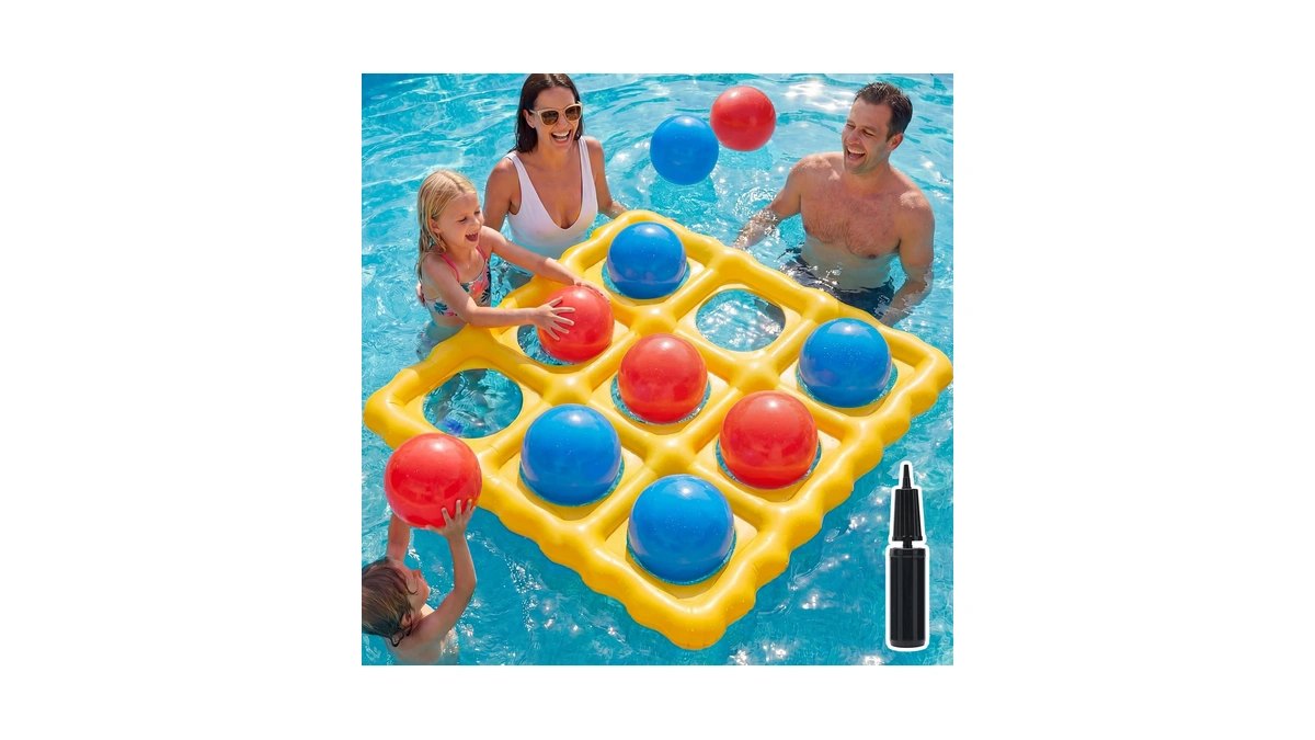Dalipto Pool Toys Inflatable Tic-tac-toe Game Giant Outdoor Floating Game
