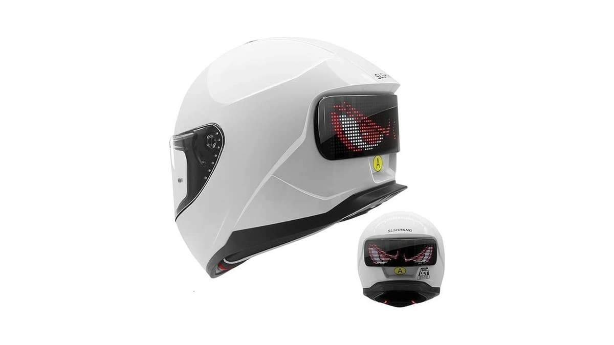 Moyaca Full Face Motorcycle Helmet - Dot Approved, App Programmable
