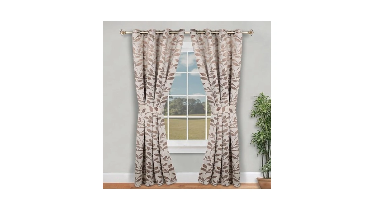 Superior Semi Blackout Curtains - Modern Leaves - 46" X