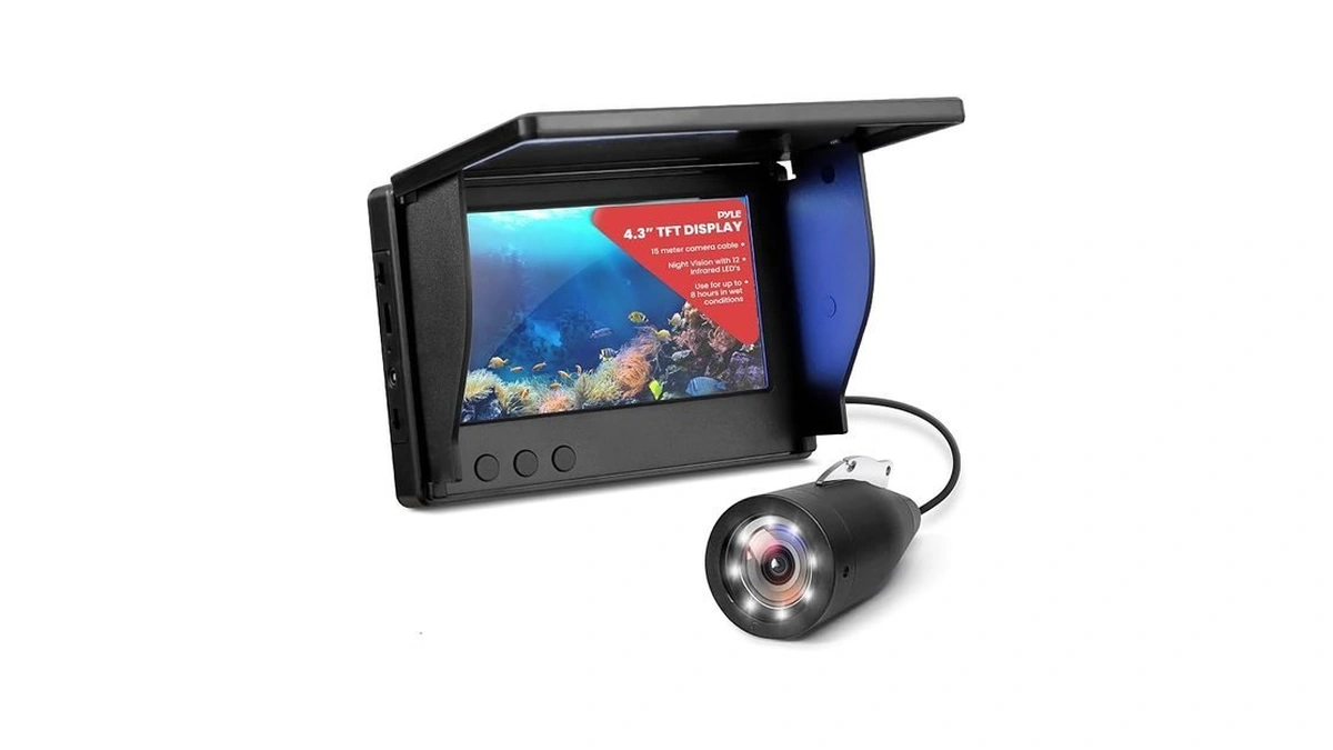 Pyle 4.3” Portable Underwater Fishing Camera With Tft Lcd Monitor,