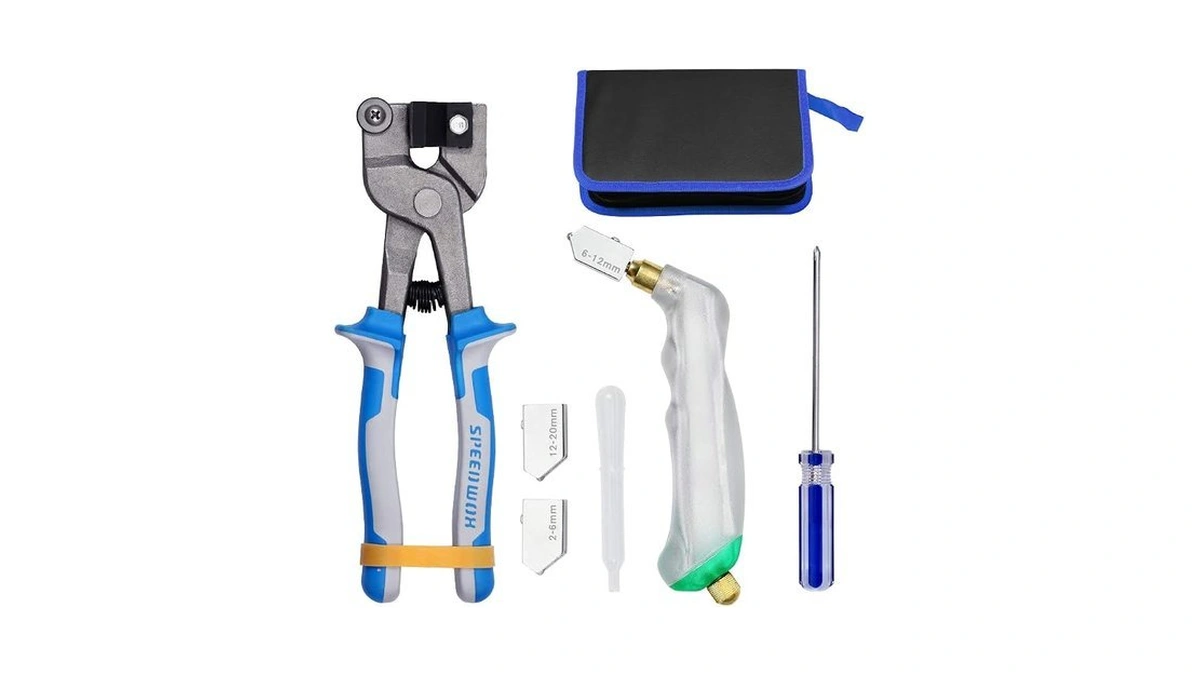 Speedwox 8pcs Mosaic Making Kit Heavy Duty 8 Inch Glass