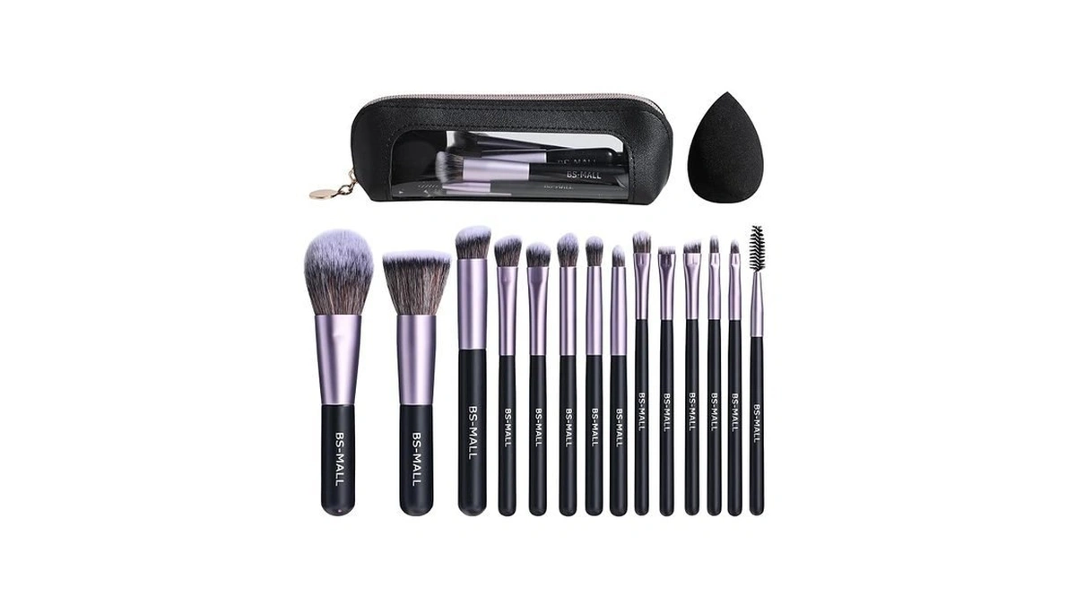 Bs-mall 14 Pcs Makeup Brushes Set With 1 Pcs Makeup