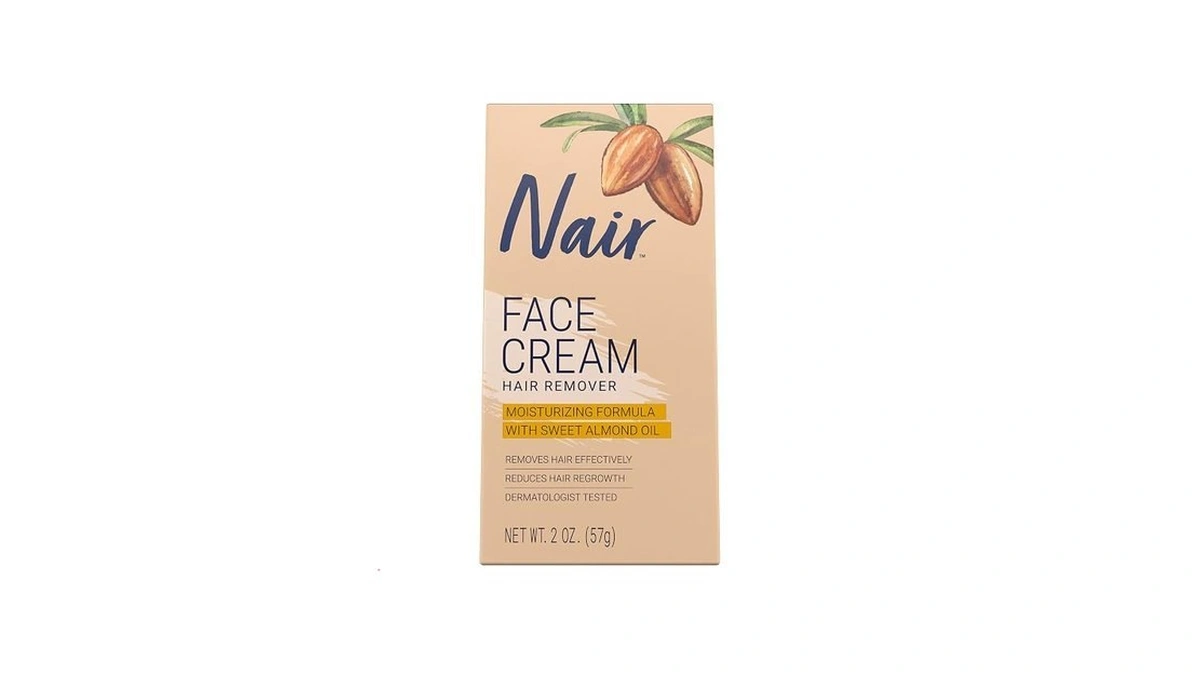 Nair Hair Remover Moisturizing Face Cream, With Sweet Almond Oil,