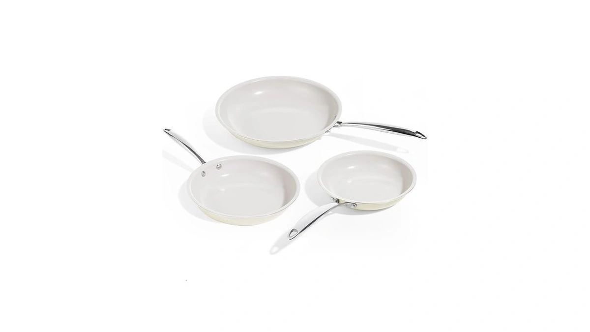 Kitexpert Non Stick Frying Pans, Titanium Ceramic Skillet Set For