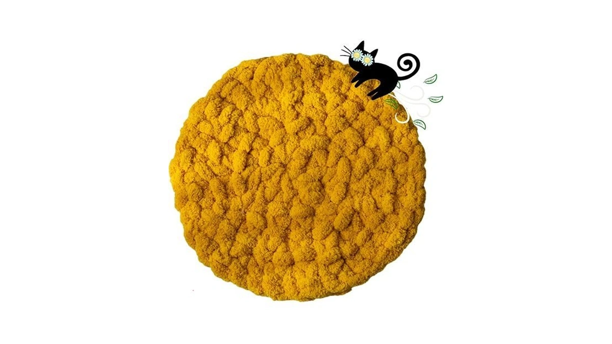 Urnat Cat Extra-soft Kneading Mat, Handmade Washable Round Cat Pad