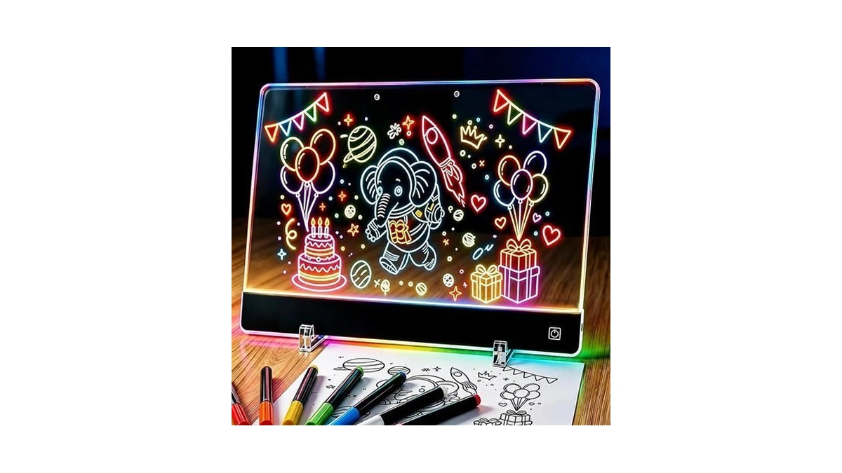 Led Drawing Board For Kids Rechargeable, 17" Glow Doodle Led