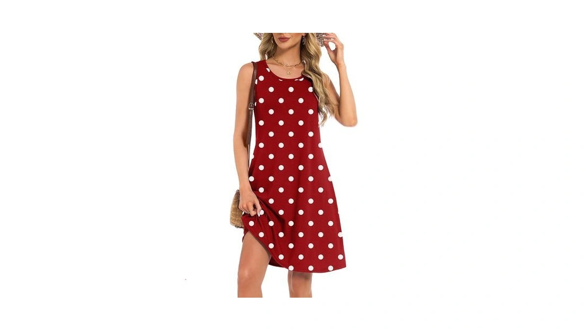 Yokgo Womens Summer Dresses Casual Loose Sleeveless Dress Beach Vacation