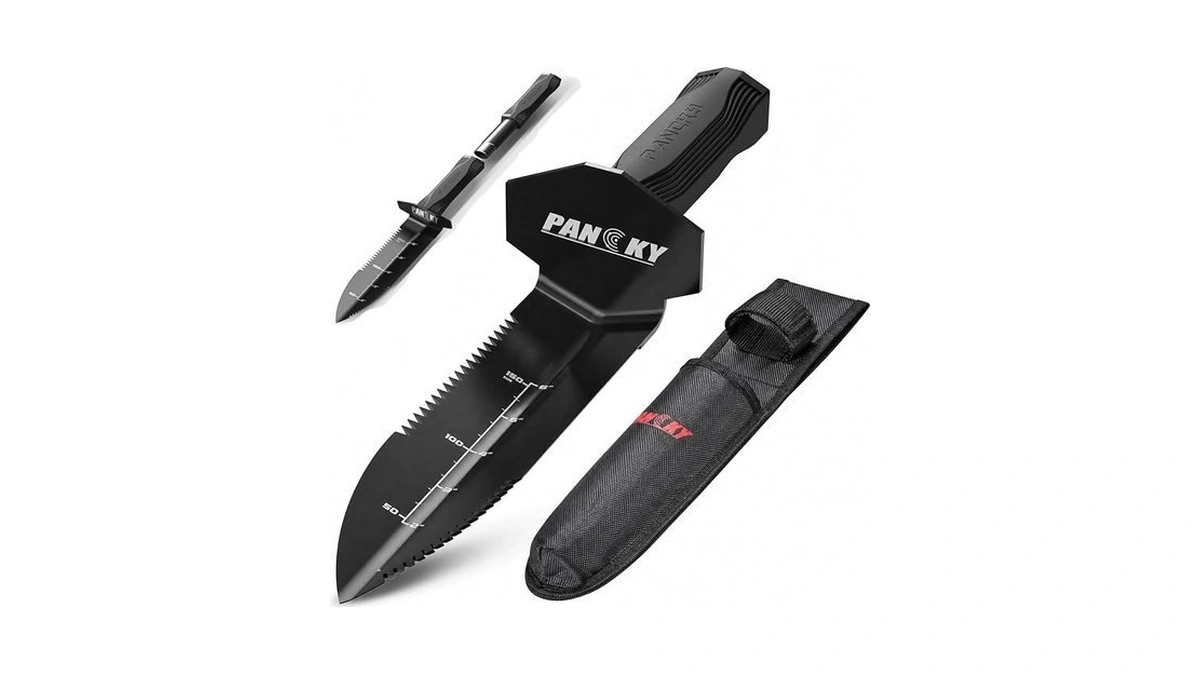Pancky Metal Detector Shovel With Extended Handle & Carrying Sheath,