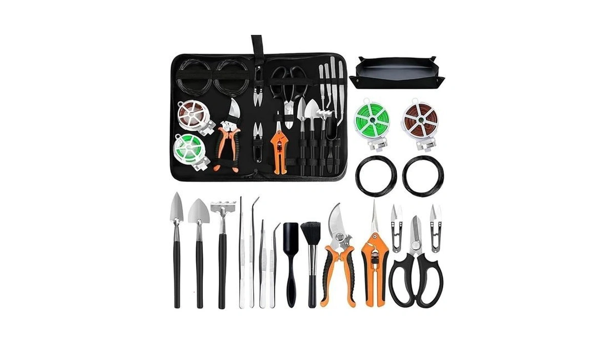 Bonsai Tools Set, 20-piece Bonsai Tools Set With Waterproof Repotting