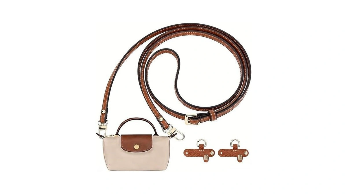 Nypric Leather Adjustable Purse Strap Kit Compatible With Longchamp Mini