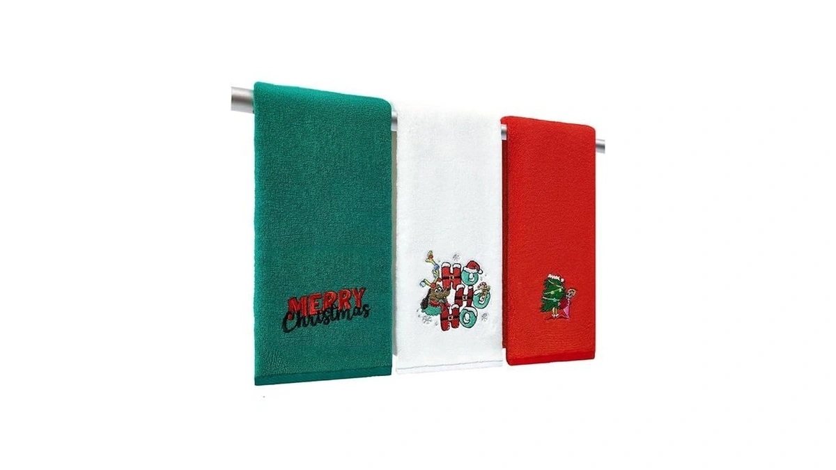 Torderl Christmas Cotton Dish Towels For Kitchen Large Size 13''×29''