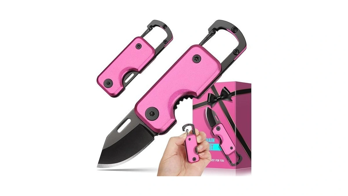 Pink Folding Pocket Knife Gifts For Women - Stocking Stuffers